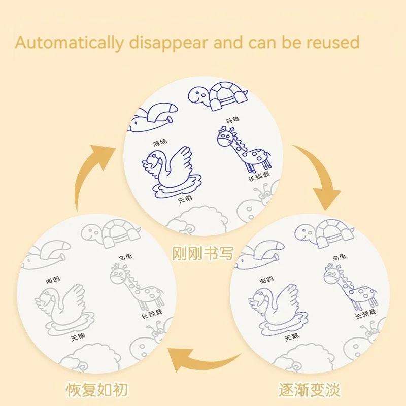 Learn Paining Drawing Chinese English Book Copybooks with Disappearing Ink Pen, Improve Learning Education Books for Kid School