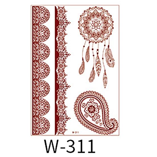 

Водонепроницаемая кружевная геометрическая татуировка-наклейка, колье для вечеринки, временная наклейка для тела W311