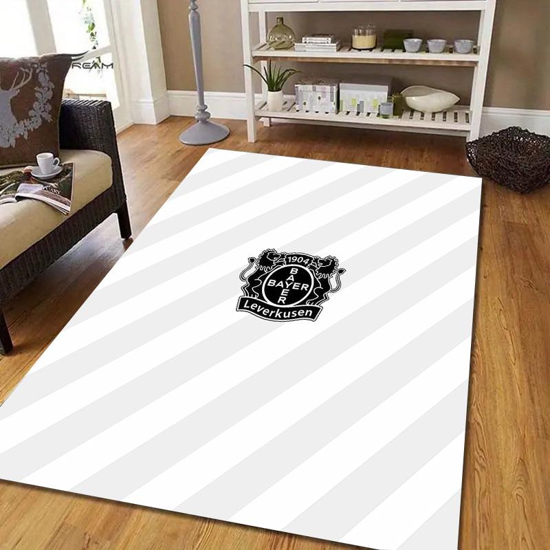 Bayer 04 Leverkusen Flannel Pattern Square Carpet,Area Rug,Carpet Rug for Living Room Bedroom Sofa Playroom Decor,Non-slip Floor Mat