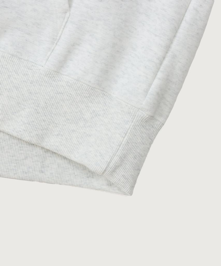 Women'S Small Script Logo Loose Fit Fleece Hoodie Oatmeal