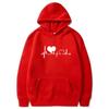 Spring Autumn Men Women Classic Simple Heart Print Hoodie Sweatshirt Casual Long Sleeve Hip Hop Y2K Fleece Pullover Top