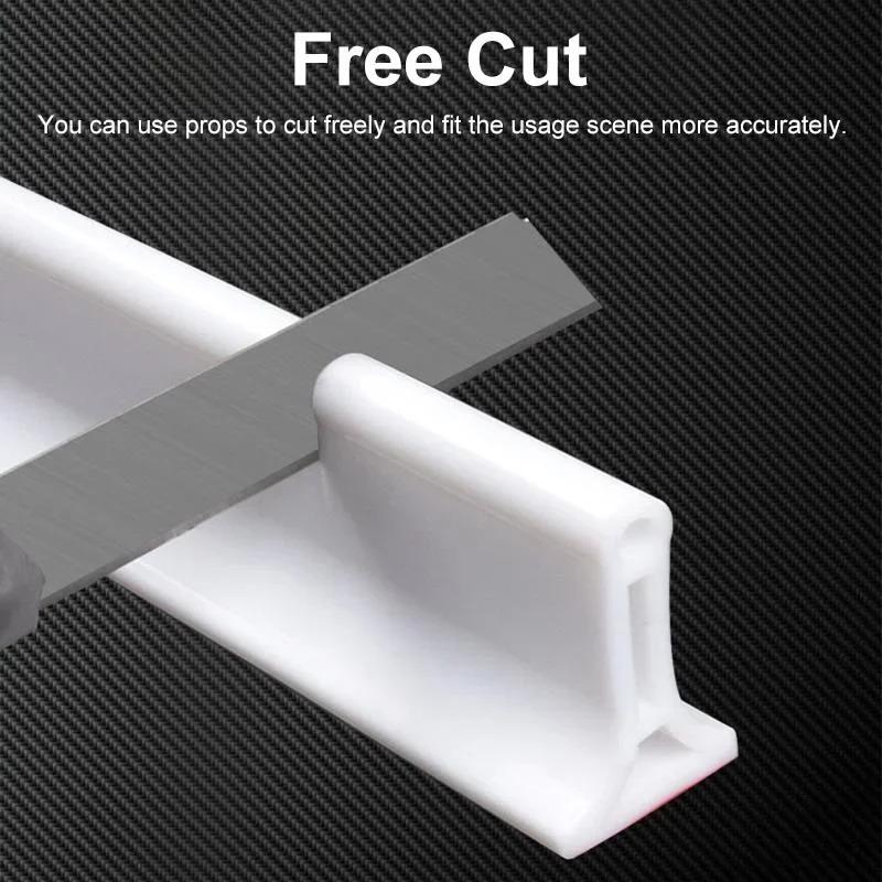 Striscia Silicone Flessibile per Bagno Trattenuta Acqua Barriera Acqua Doccia Separazione Bagnato Asciutto per Cucina Toilette Box Doccia Accessori Bagno Casa