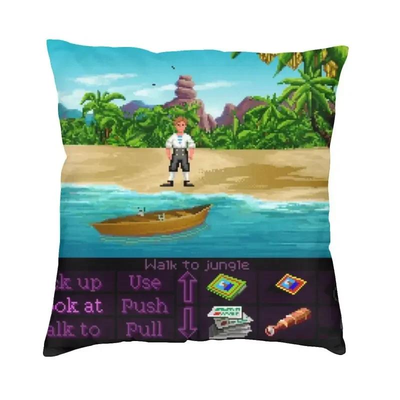 La Copertina del Cuscino The Secret Of Monkey Island Stampa 3D su Entrambi i Lati Custodia per Cuscino da Pavimento per Divano Custodia per Cuscino Gioco d'Azione Avventura