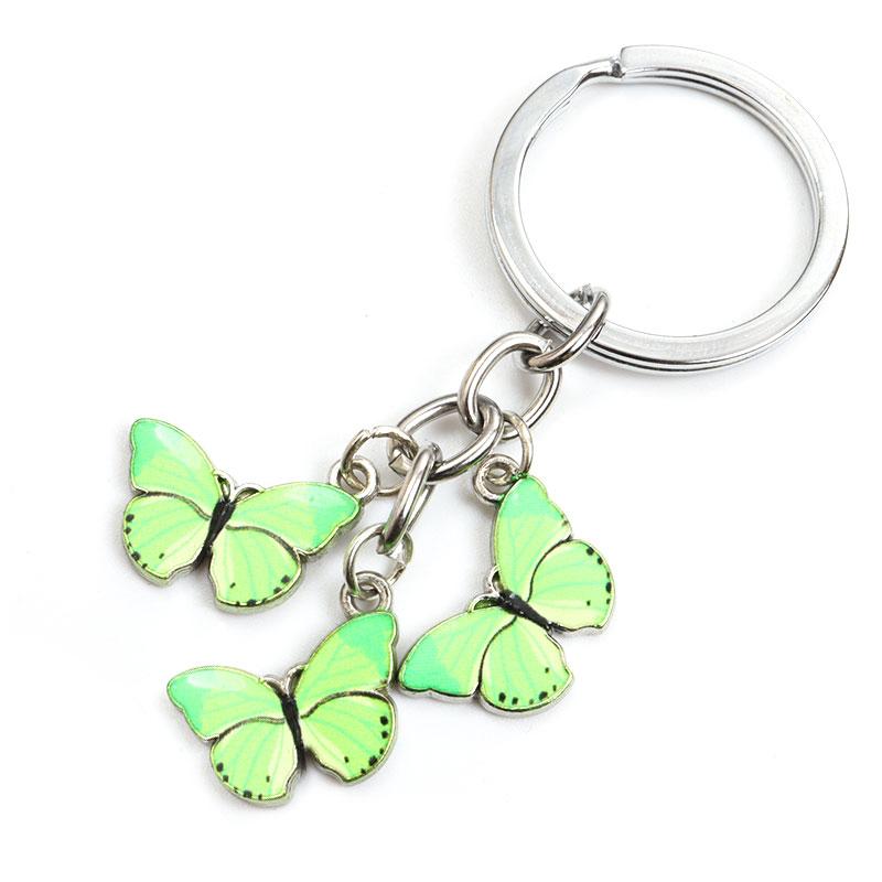 Colorful Enamel Butterfly Keychain Zinc Alloy Pendants Insects Craft Car Key Women Bag Accessories Jewelry Gifts Fashion Keyring