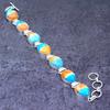 Natural Spiny Oyster Gemstone Handmade 925 Sterling Silver Bracelet 7-8" ETC-14475
