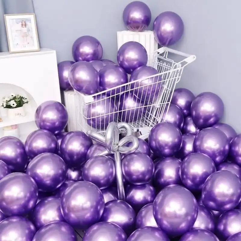 10 Inch Metallic Pink Balloons Metal Blue Silver Gold Balloon Wedding Anniversary Birthday Party Baby Shower Decoration
