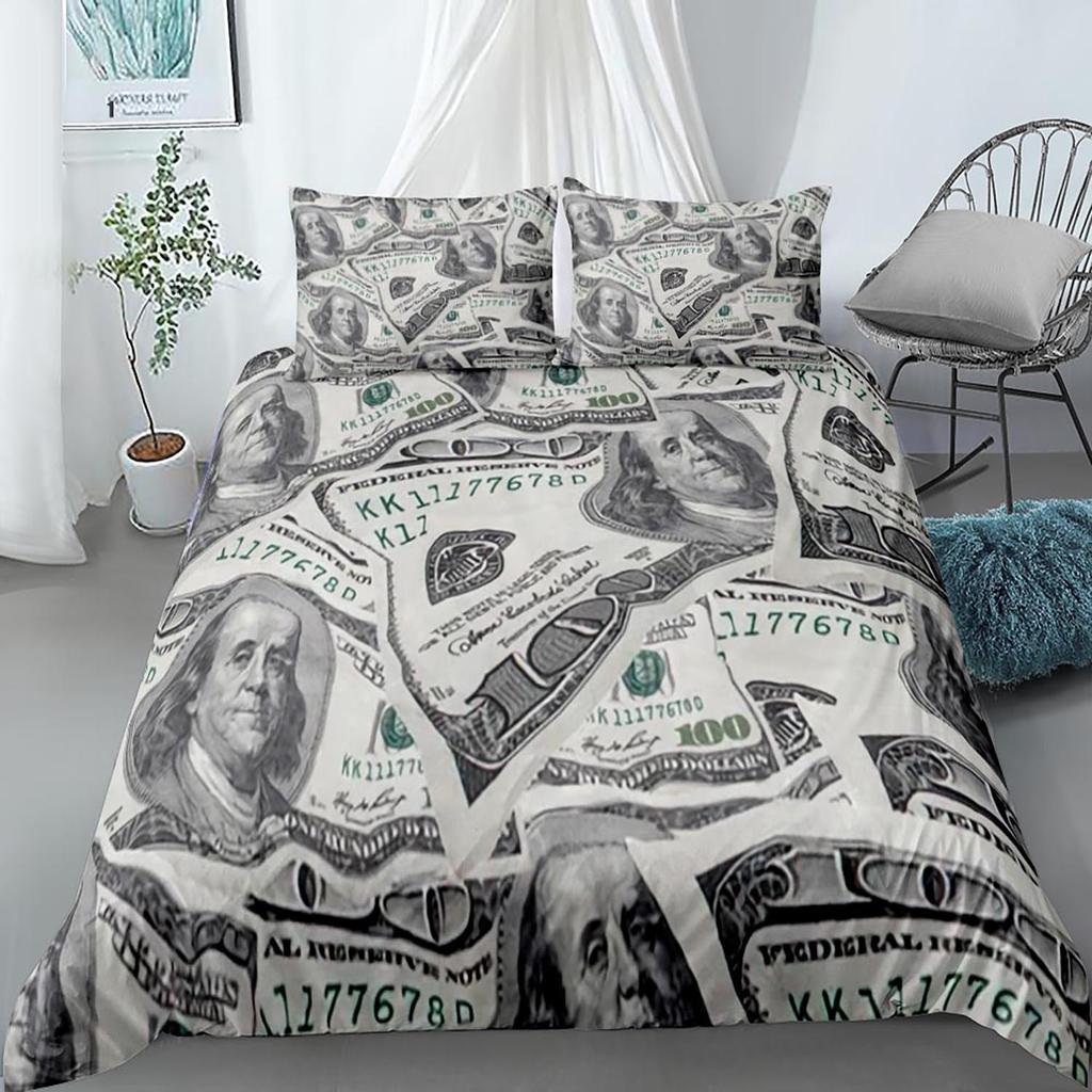 3D Home Textile Banknote Quilt Cover Digital Printing Three-Piece Digital Printing