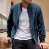 Men's Zip Stand Collar Athletic Warm Jacket Solid Color Long Sleeve Casual Top Casual Everyday Outfit