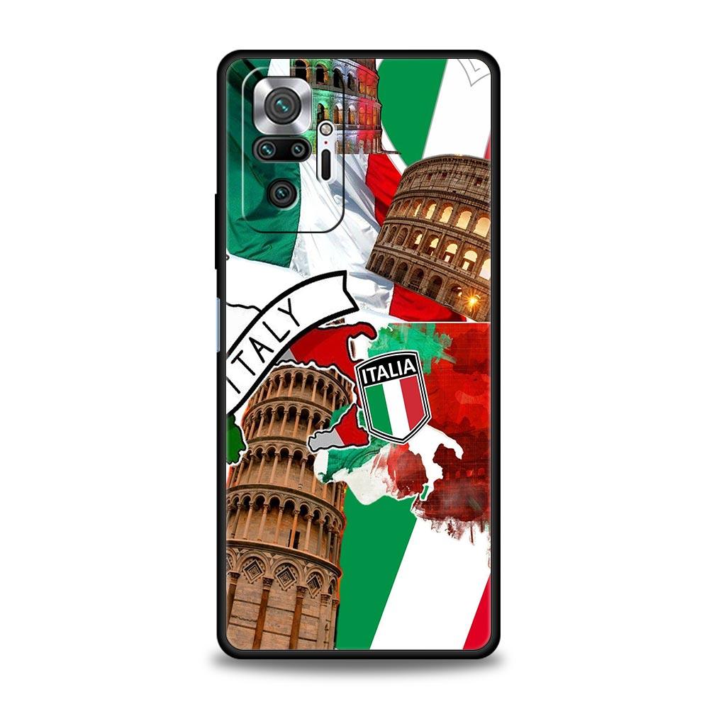 

Italian flag Phone Case For Xiaomi Redmi Note 15 14 13 12 4G 9 10 11 Pro Plus 5G 14C 13C 12C 10C Soft TPU Cover Redmi 10C