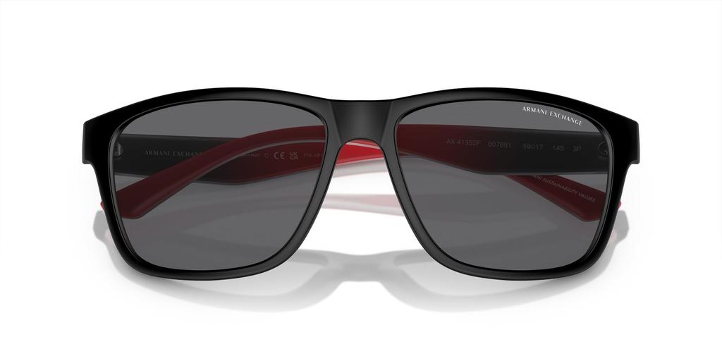 Sunglasses AX4135SF MATTE BLACK 59 [Armani Exchange]