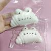 Cartoon Croissant Squeeze Toy Stress Relief Slow Rising Bread Sensory Toy Portable Kids Adults Simulated Food Pinch Fidget Toy