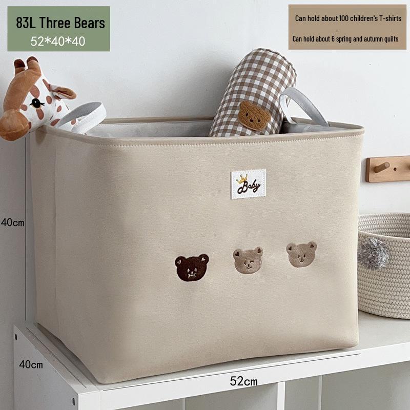 

Вместительный ящик для хранения игрушек и одежды из мультяшной ткани - пыленепроницаемый и переносной органайзер для гардероба Thick Export with Drawstring