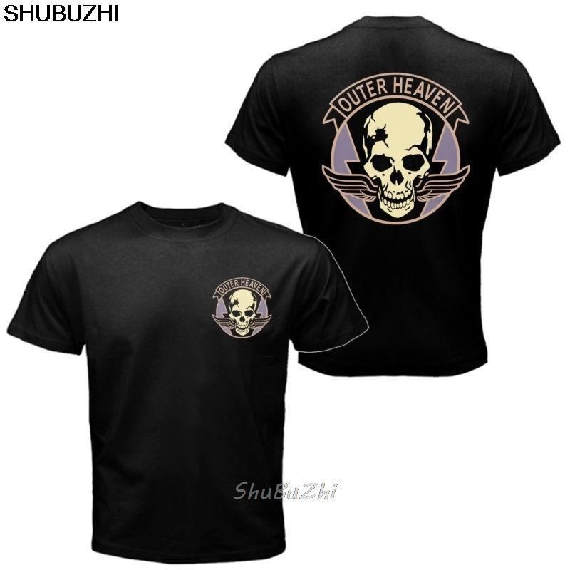 Plain T Shirts Men Outer Heaven The Metal Gear Solid Mgs T-Shirt Streetwear Crew Neck Regular S