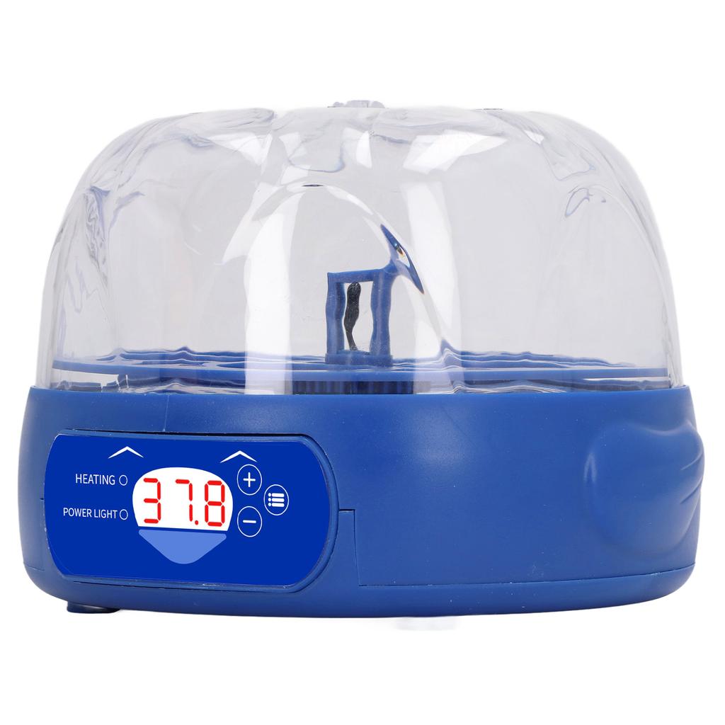 Eierinkubator 6 Eier 15W Blau mit automatischem Wender Eierkerze Display Temperaturregelung Geflügelbrutmaschine