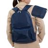 Cooling and Heat Preservation Folding Navy Eco Load Capacity 10kg Backpack Shopping Bag Lightweight Pocketable Folds Up Small Portable Rucksack Easy