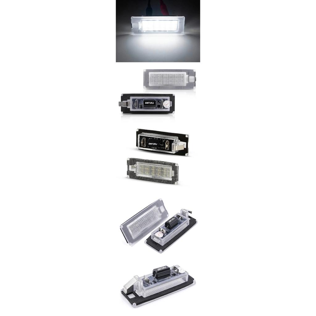 2Pcs Error Free 18smd White LED License Plate Lights Number Lamps For Fiat Ducato Bus Box Lancia Ypsilon Musa Car Accessories