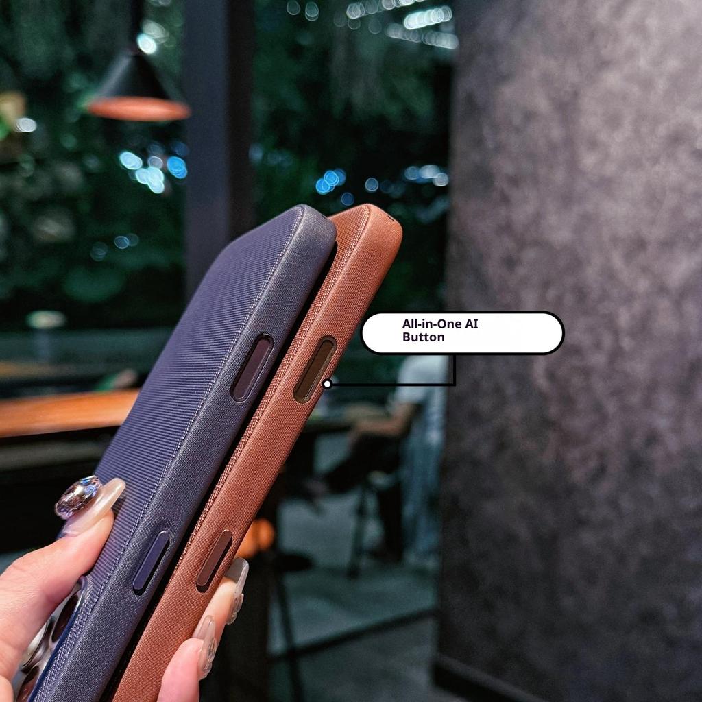 For iPhone 17 Pro Case Compatible with MagSafe Polyester + TPU Phone Cover with Metal Buttons