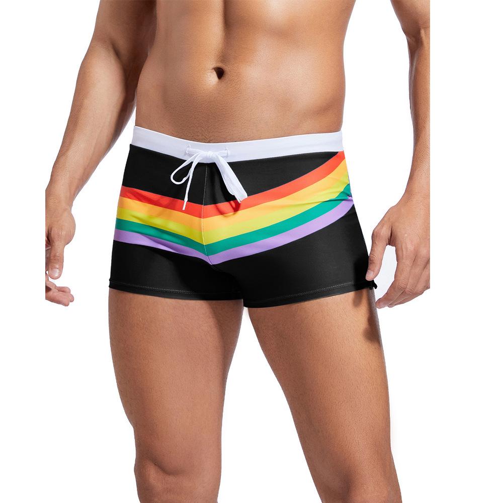 2026 Men's Solid Color Anti-See-Through Quick-Drying Sports Shorts with Drawstring