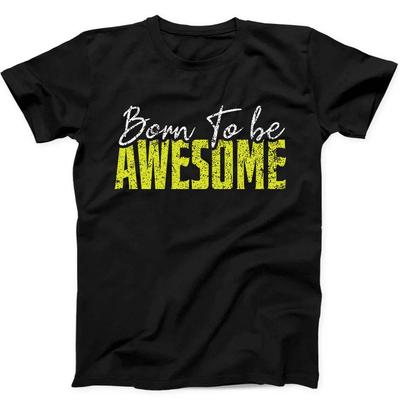 Geboren um großartig zu sein Geburtstag Lustiges Geschenk T-Shirt Schwarz 265