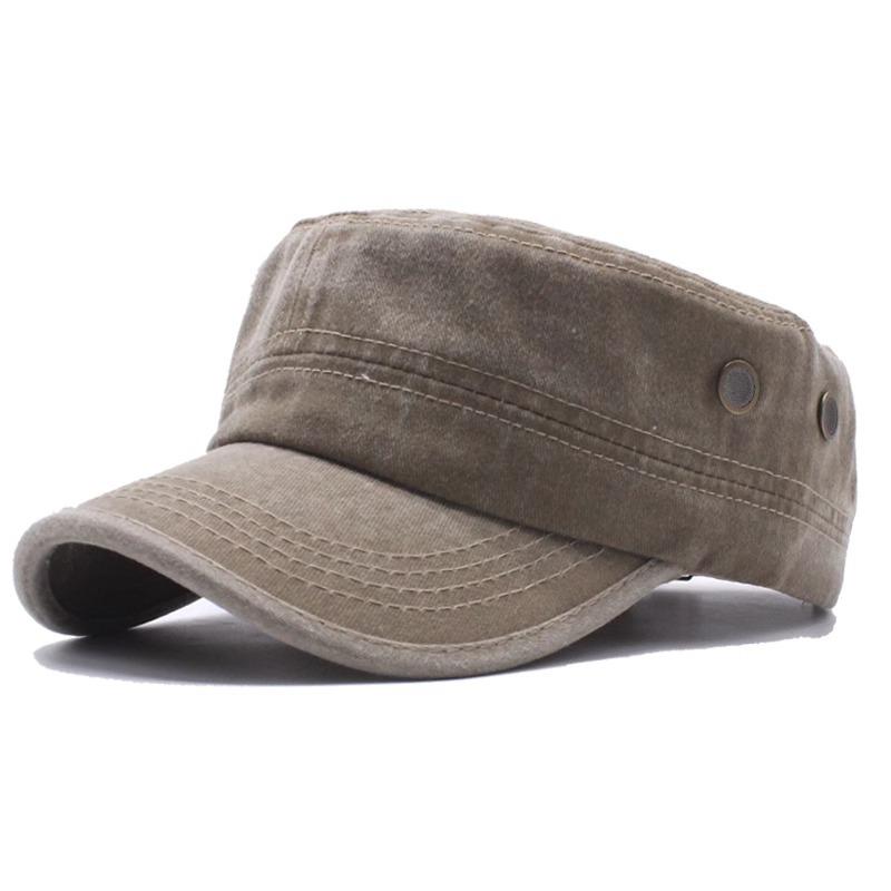Flat top hat men's trendy baseball cap spring and autumn casual versatile cap outdoor shading breathable sun hat