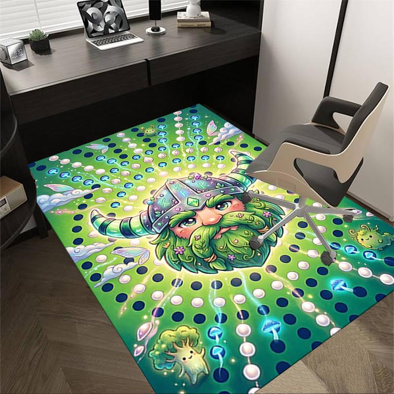 

1PC Viking Fantasy Non-Slip Floor Carpet Compatible for Office&Living Room&Bedroom&Dining room - Soft & Pattern-G0344 60cm by 90cm