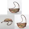 New Moon Bag Pu Embroidered Small Crossbody With Zipper Pocket For Daily Use