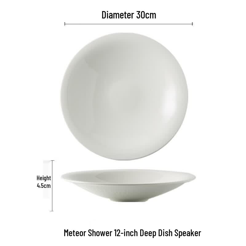 Japanese Style Ceramic Meteor Horn Deep Plate