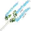 12 TEILE/SATZ Künstliche Blumen Seide Glyzinien Rebe Hängende Blume für Hochzeit Garten Floral DIY Wohnzimmer Büro Dekor