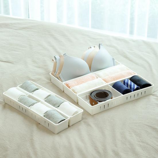 Multipurpose     Compartment Storage Box  Space-saving Dividing Grid Cutlery Storage Box Desktop Accessories