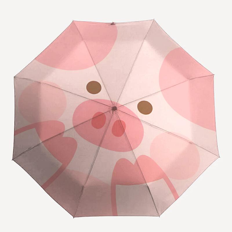 

1pc Piggy PinkAutomatic Open/close Umbrella, 8-Rib sturdy structure, Portable Travel Umbrella, Parties, Everyday Usec27
