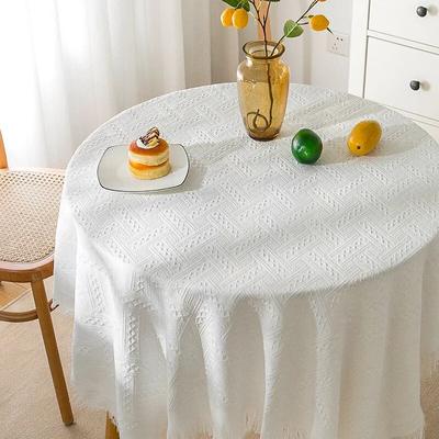 INS Wind Table Cloth Knitted Fabric Art Dining Table Cloth Lace Tea Table Cover Cloth High Grade Circular Table Cloth Rectangle