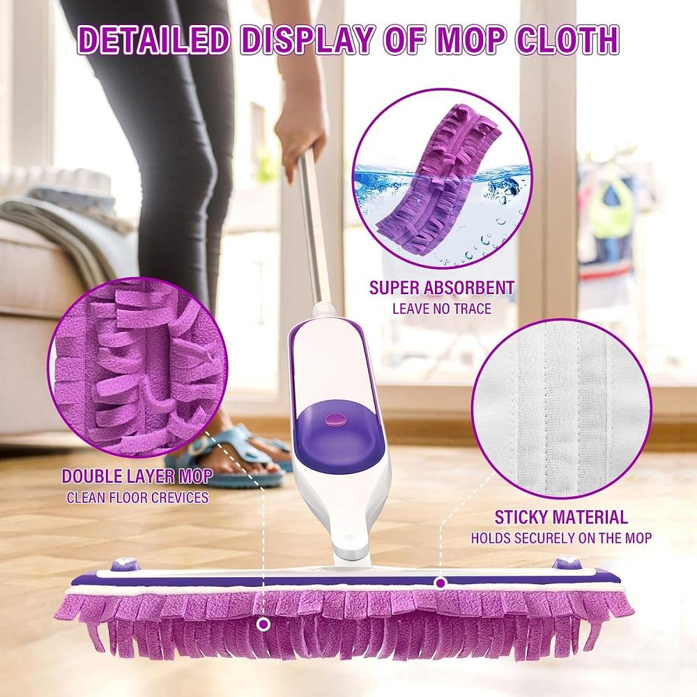 Mop Refill Pads for Swiffer PowerMop Mop and Swiffer PowerMop Wood Mop Washable Reusable Microfiber Spray Cleaning Pads