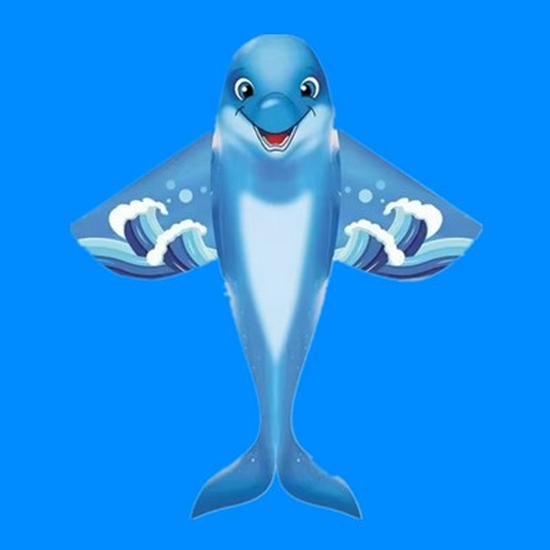 Whale Shark & Dolphin Easy-Fly Kite - Orca Outdoor Toy for Light Breezes