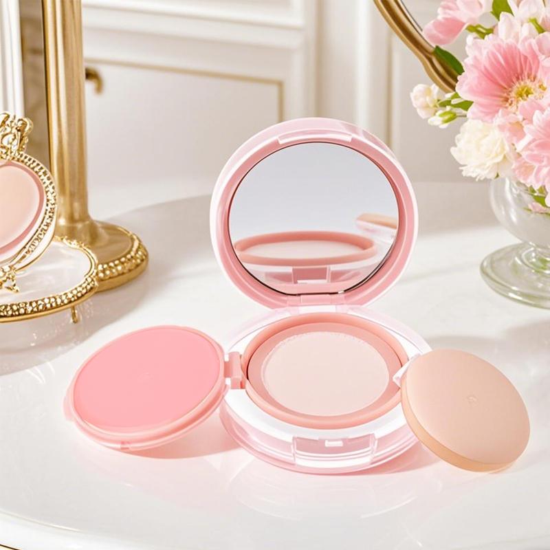 Pink Mini Air Cushion Foundation DIY Box Empty Puff Box With Mirror Makeup Case Skin Care For BB Cream Cosmetic Container