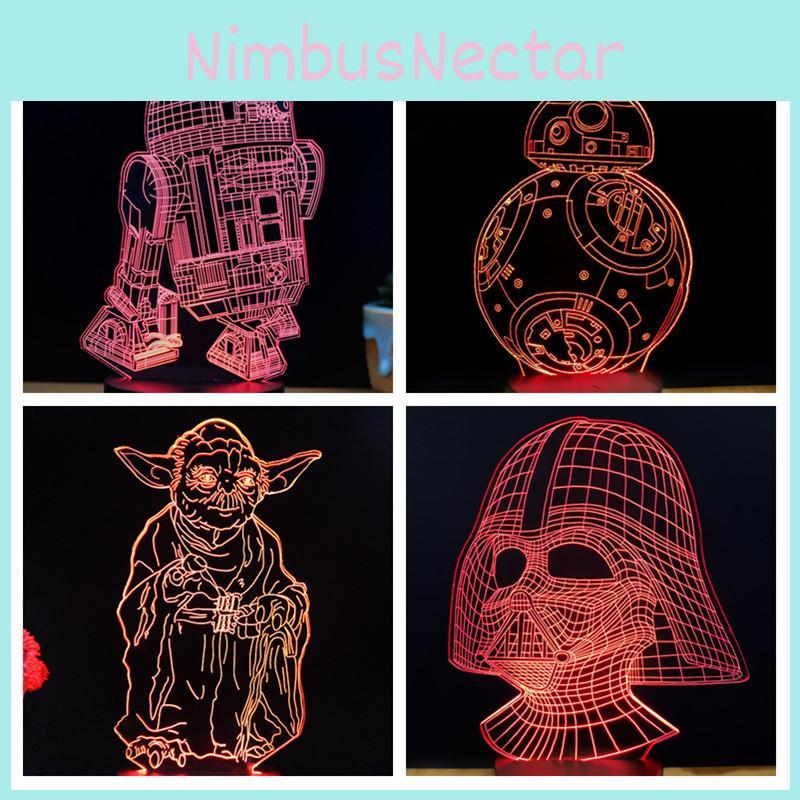 Night Element 3d Light Led Lamp Bedroom Decoration Gift Creativity