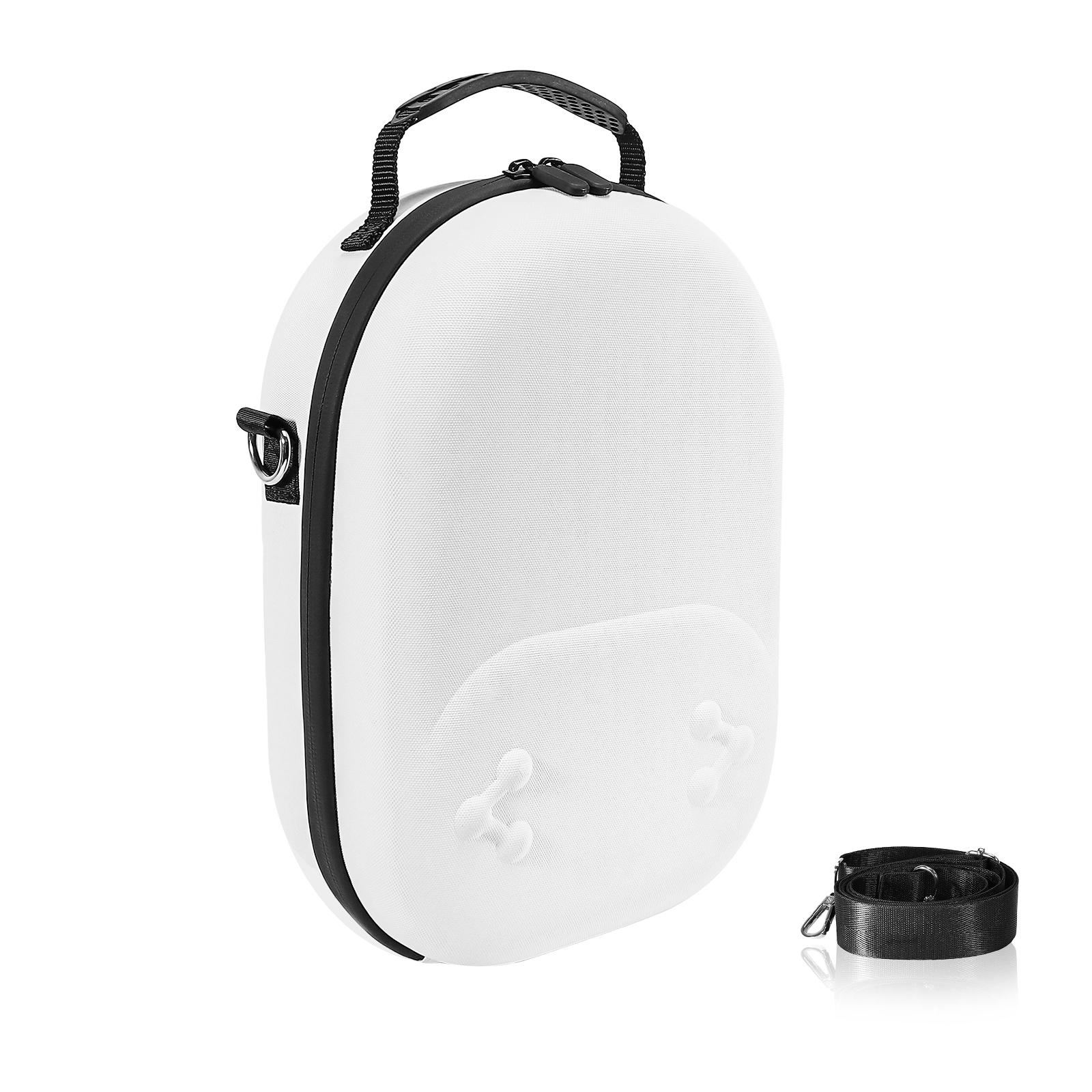 Mallette de Transport Rigide Sac de Rangement Portable Résistant aux Chocs Sac de Transport de Voyage pour Casque VR Meta Quest 3/3S Accessoires de Contrôleur blanc