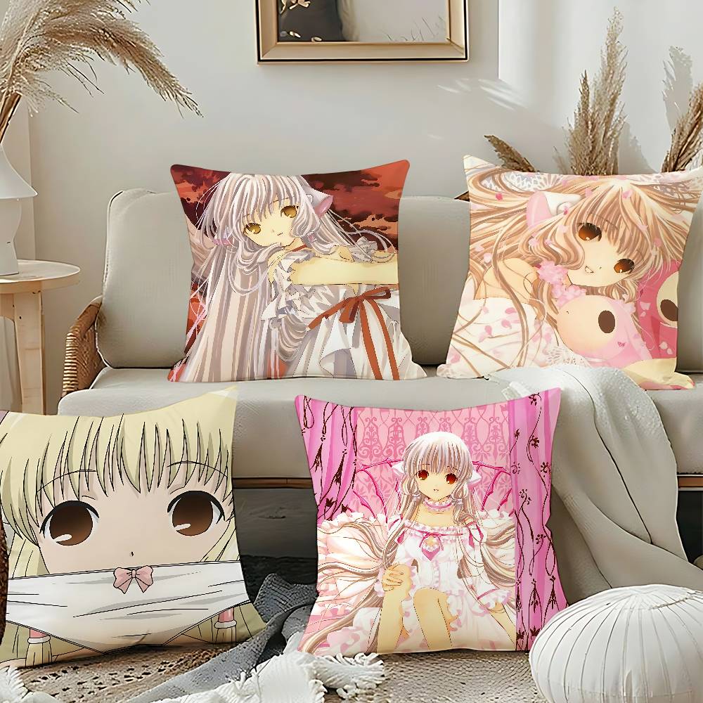 Cute Chobits Throw Pillow Covers Pattern Cushion Cover Suitable For Sofa Bedroom Car Pillow Cover