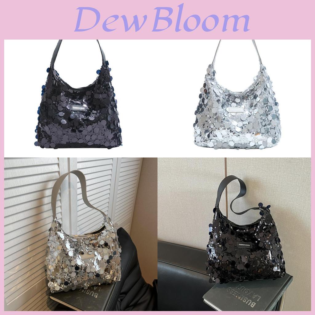Sparkling Sequin Tote Bag For Women With Zipper Closure And Inner Phone Pocket For Casual Day Use