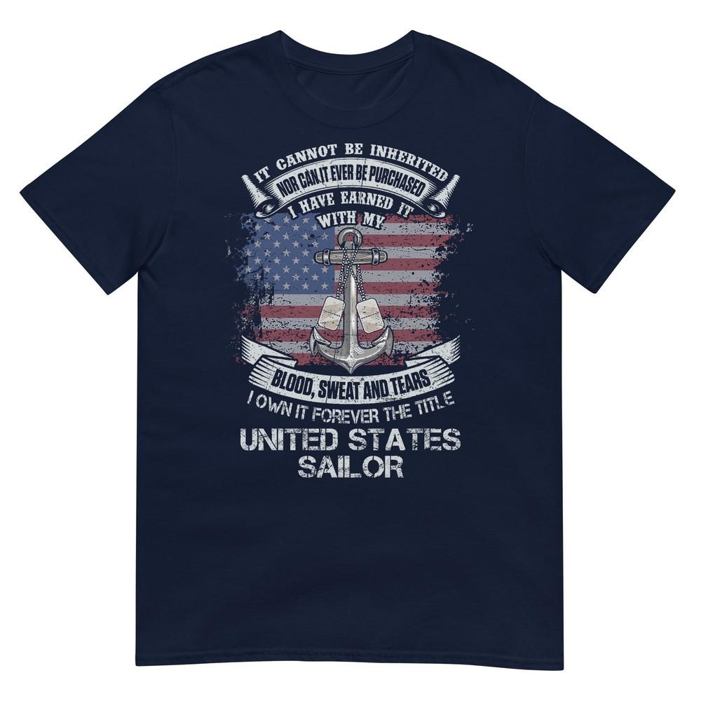 Own Forever The Title Us Sailor Military Veteran Flag Usa Tshirt S