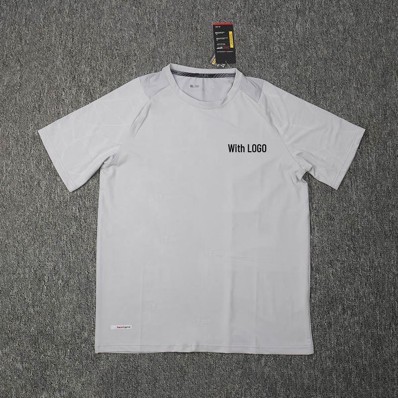 

В наличии мужская спортивная футболка с быстрой сушкой: Дышащий, Влагоотводящий, С коротким рукавом для спорта и повседневной носки 2XL светло-серый