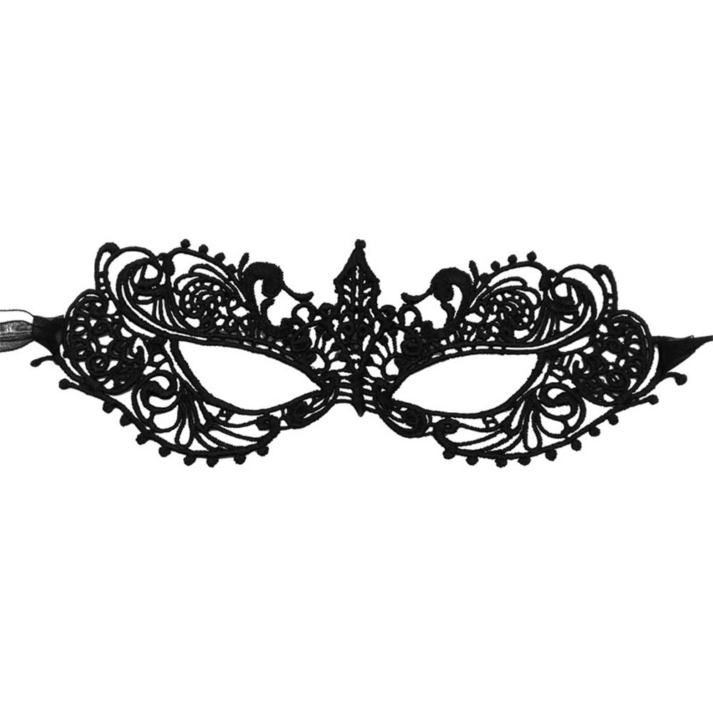Damen Sexy Durchbrochene Spitze Maskenball Gesichtsmaske mit Band Prinzessinnenparty Mardi Gras Cosplay Abschlussball Requisiten Kostüm Nachtclub Augenmaske