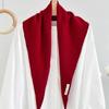 100% Australian Wool Knitted Triangle Scarf Shawl Women's Autumn  Winter Warm Neck Protection Scarf Decorative  Small Scarf