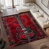 Vintgae Guitar Print Area Rugs Non-Slip Carpets for Home Living Room Kitchen Bedroom Rug Machine Washable Floor Mat
