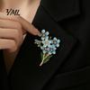 Exquisite Commemorative Gift Forget Me Not Flower Brooch, Alloy Blue Floral Lapel Pin, Memorial Enamel Vintage Style Brooch Pin for Coat, Dress, Hats,