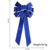 Red Luxurious 60cm Velvet Christmas Bow Decoration For Festive Tree Ornamentation