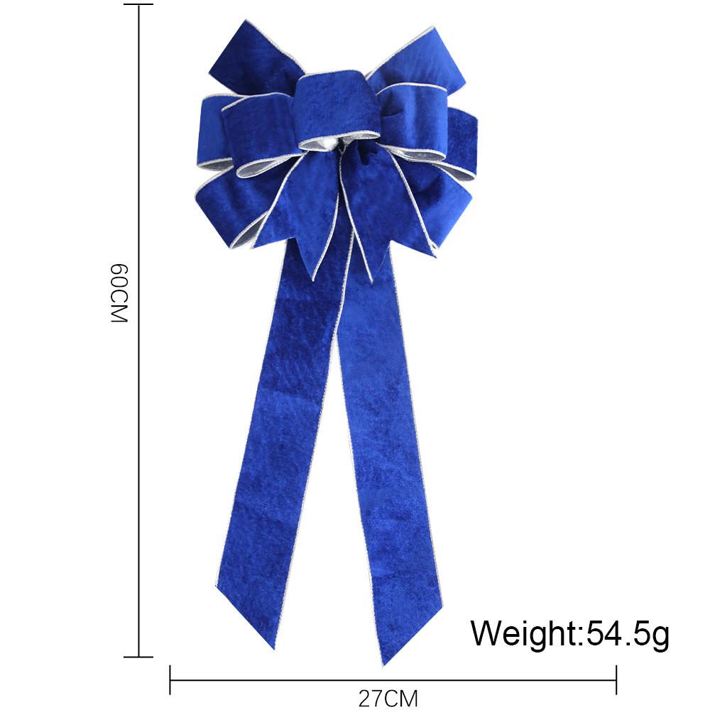 Red Luxurious 60cm Velvet Christmas Bow Decoration For Festive Tree Ornamentation