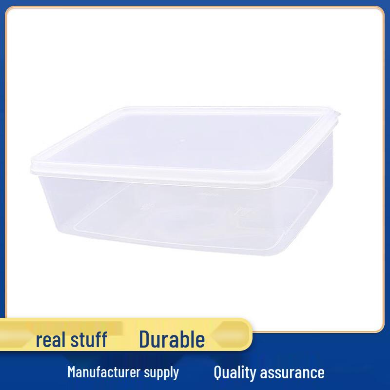 LvKun Transparent Plastic Rectangular Food Storage Boxes (2-Pack)