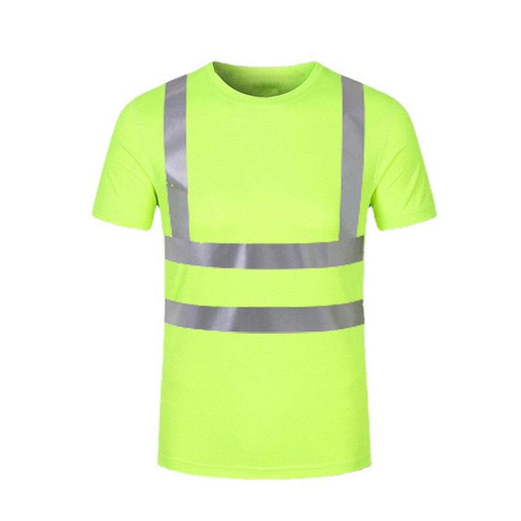 T Shirt High Visibility Short Sleeve Work Reflective Breathable Quick Dry Unisex Apparel