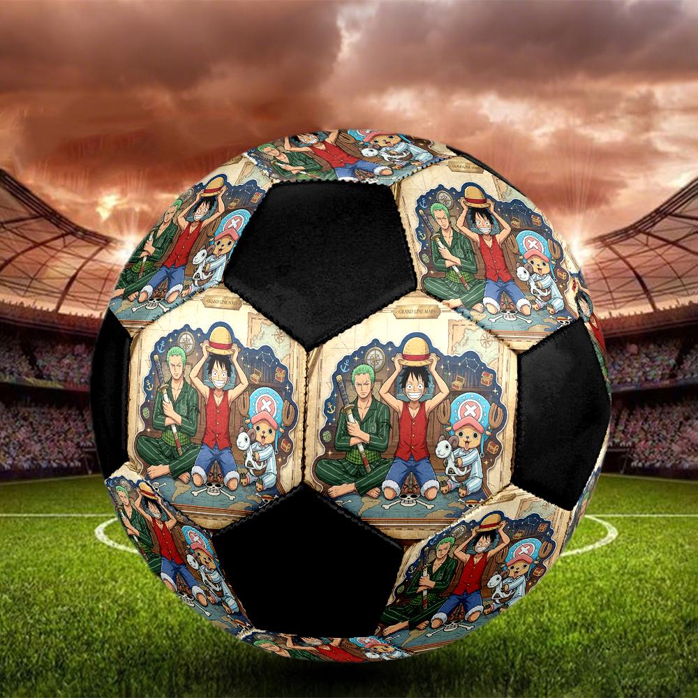 1pc One Piece Football Soccer Ball Size 5 Indoor Soccer Ball Fashion Colorful  Backyard Game -Great For Sports Fans Gift HE65