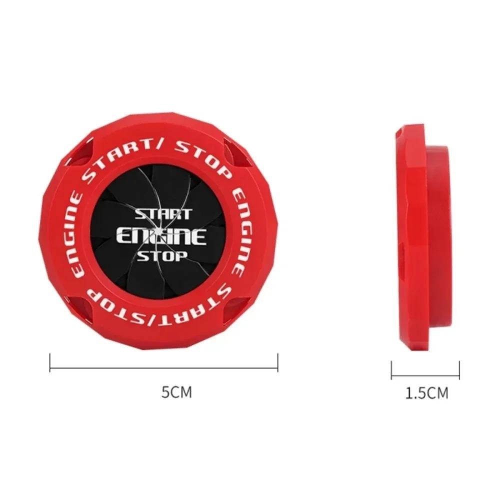 1pcs Car Ignition Switch Cover One-touch Start Button Rotating Protective Cap Motorcycle Start Stop Ring Decoration Sticker Tool
